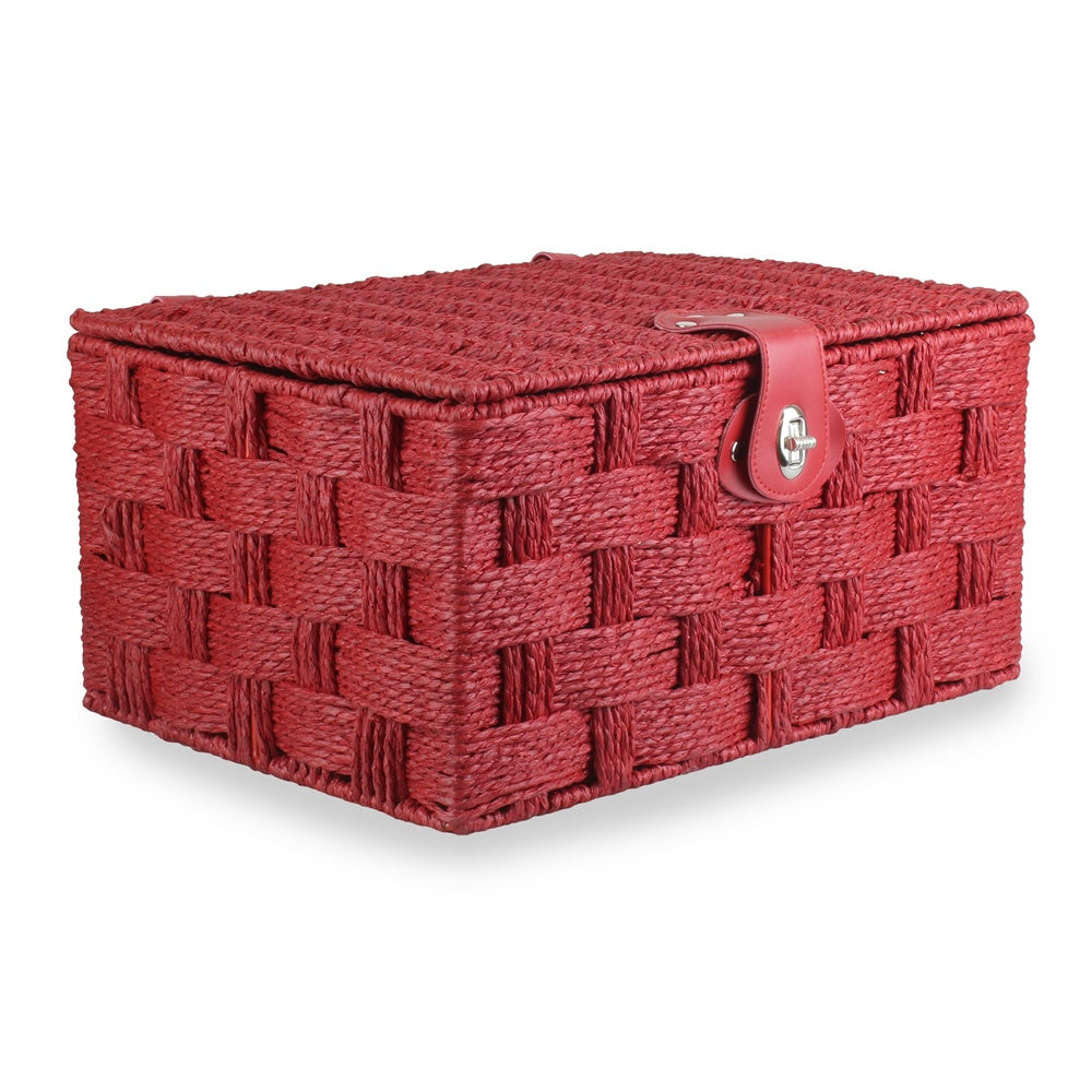 Twisted Red Paper Rope Storage Basket - Image 3