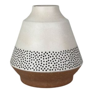 Earthy Dotty Bamboo Skandi Vase