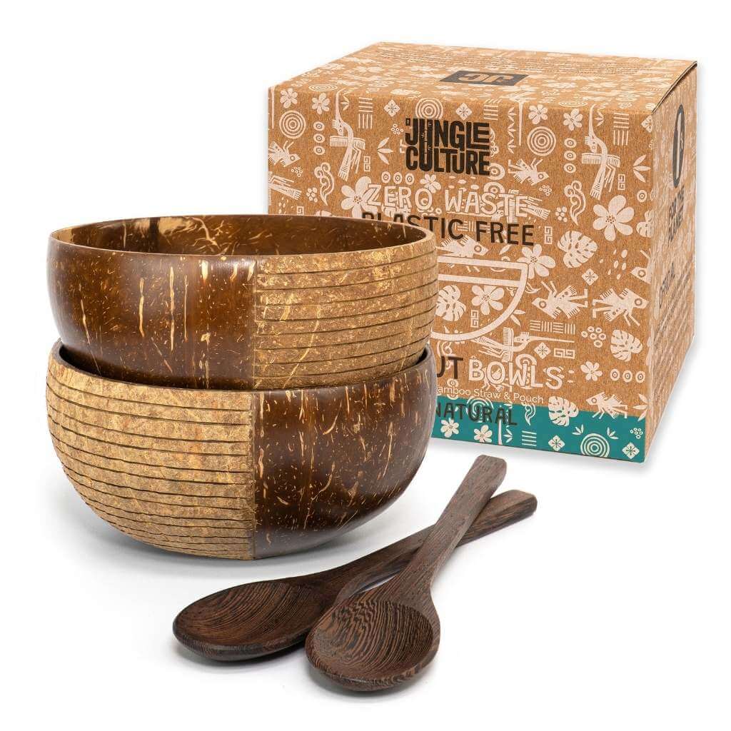 Eco-friendly Coconut Bowls & Spoons Set of 2 - Image 6