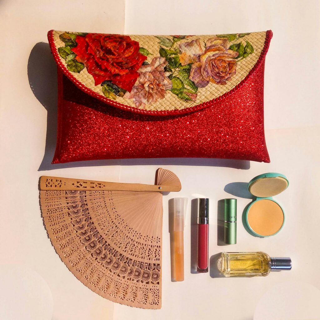 Cosmetics flat lay