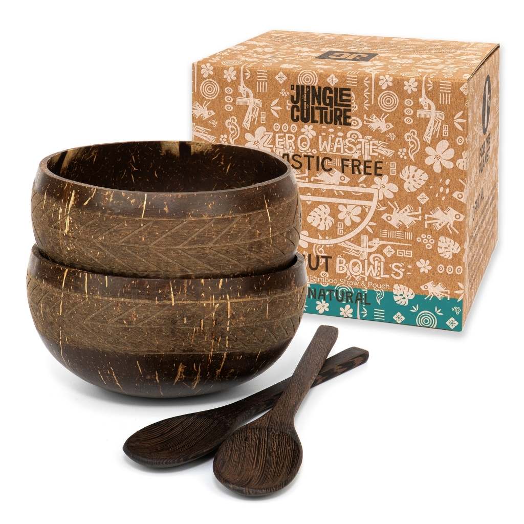 Eco-friendly Coconut Bowls & Spoons Set of 2 - Image 7